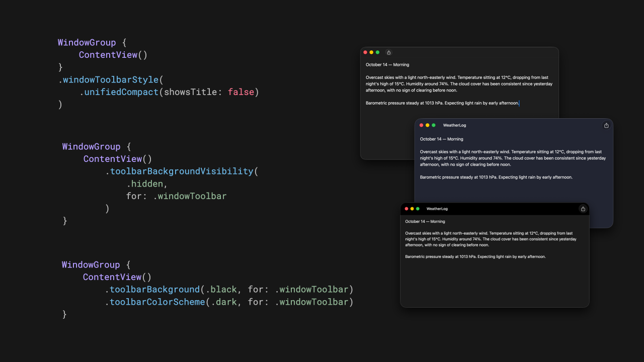 A guide to macOS window toolbar styles in SwiftUI