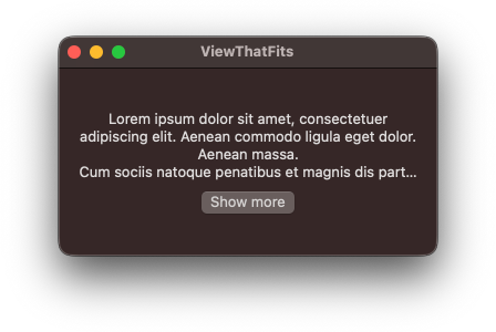 Screenshot of a Mac app that has truncated text and a button that says show more