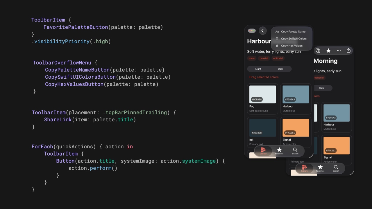 Adaptive SwiftUI toolbars in iOS 27