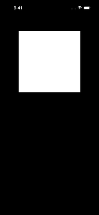 A rectangle moving with a custom Bezier timing curve, demonstrating the timingCurve API