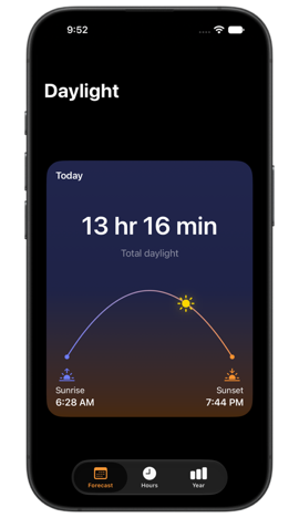 iPhone showing a horizontally scrolling set of cards, with one card filling the width inside the scroll view's content margins