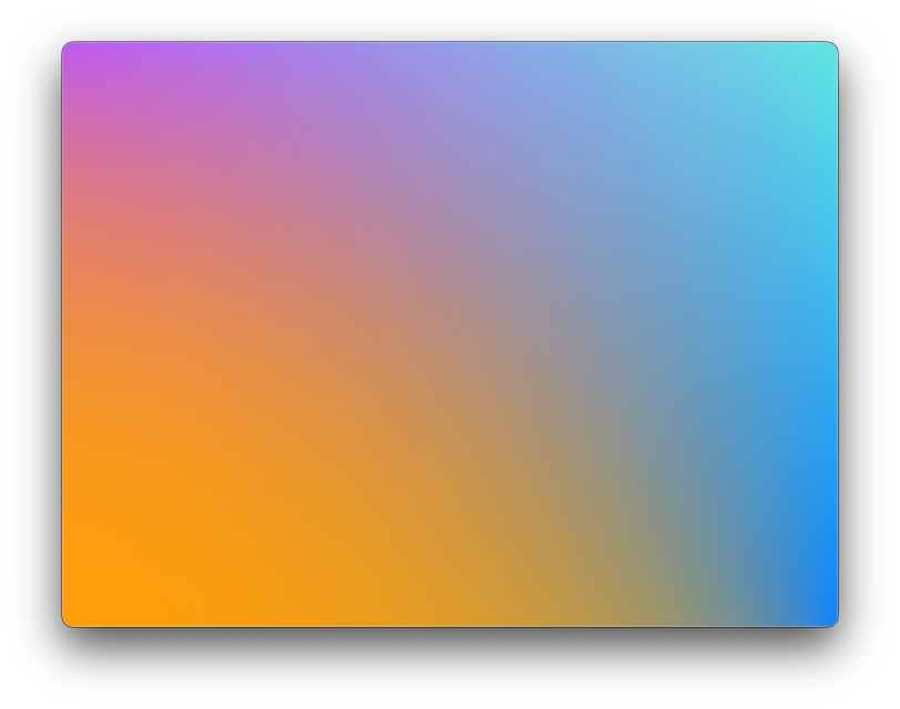 Mesh gradient with adjusted control points on the bottom-left to stretch the orange color upward and toward the center