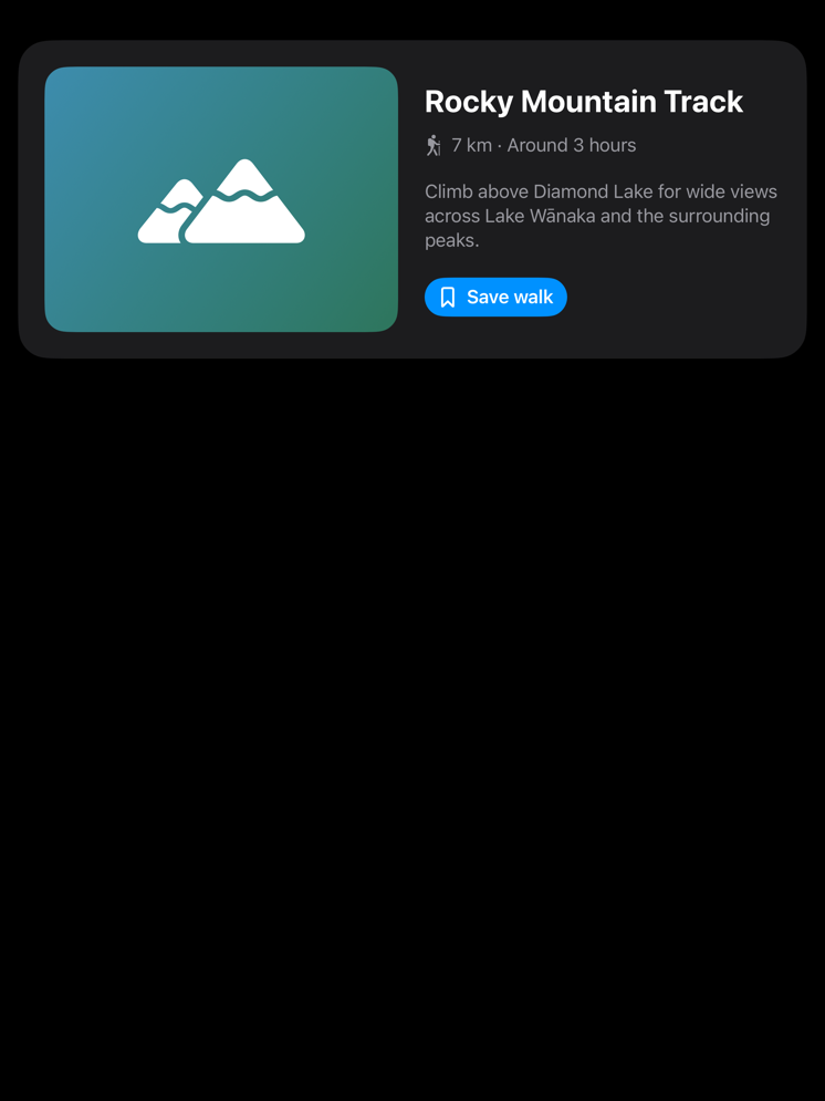 A taller-than-wide resizable app window that is wide enough for the card to retain its horizontal arrangement
