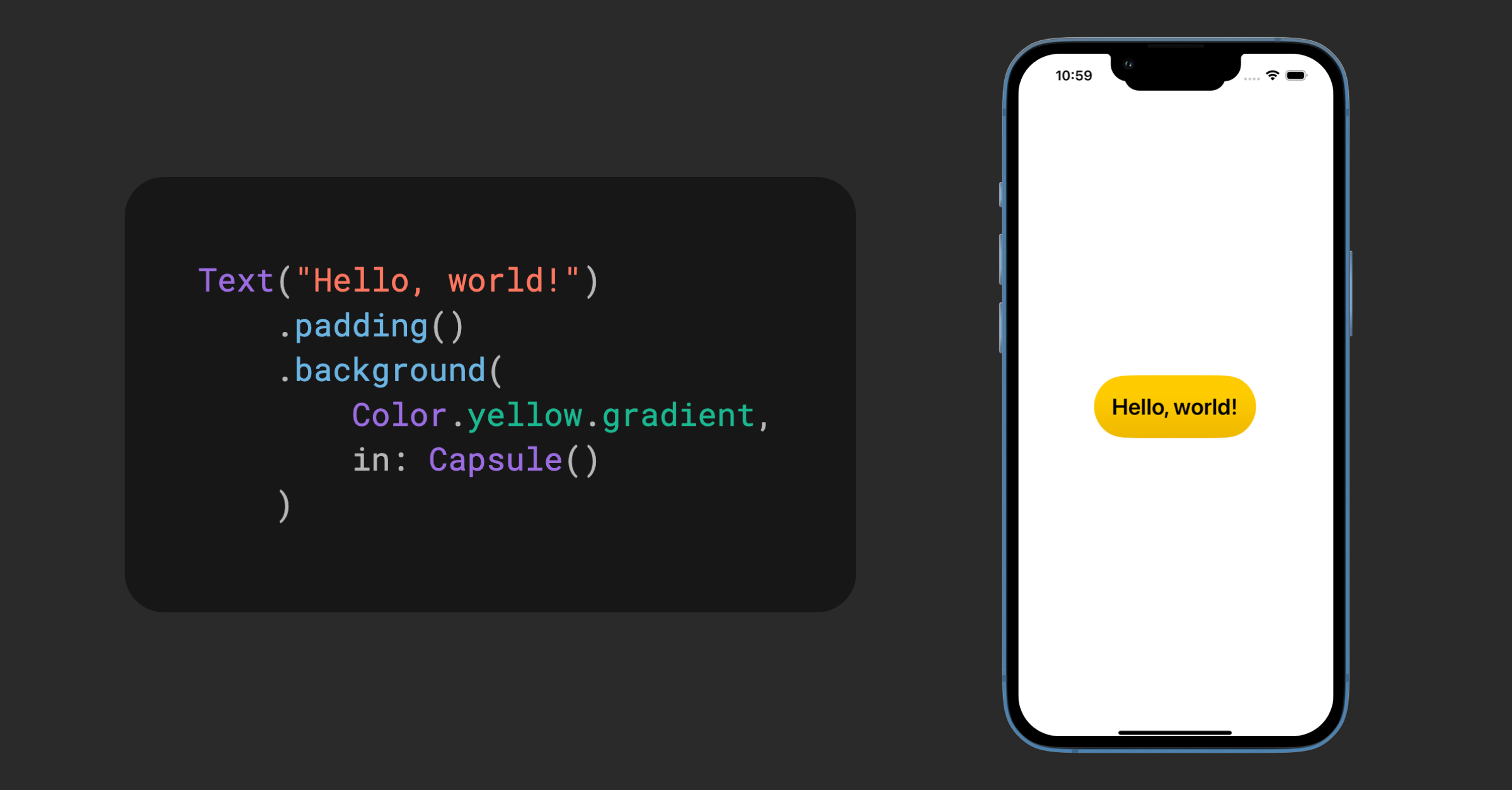 Set a shape as background in SwiftUI