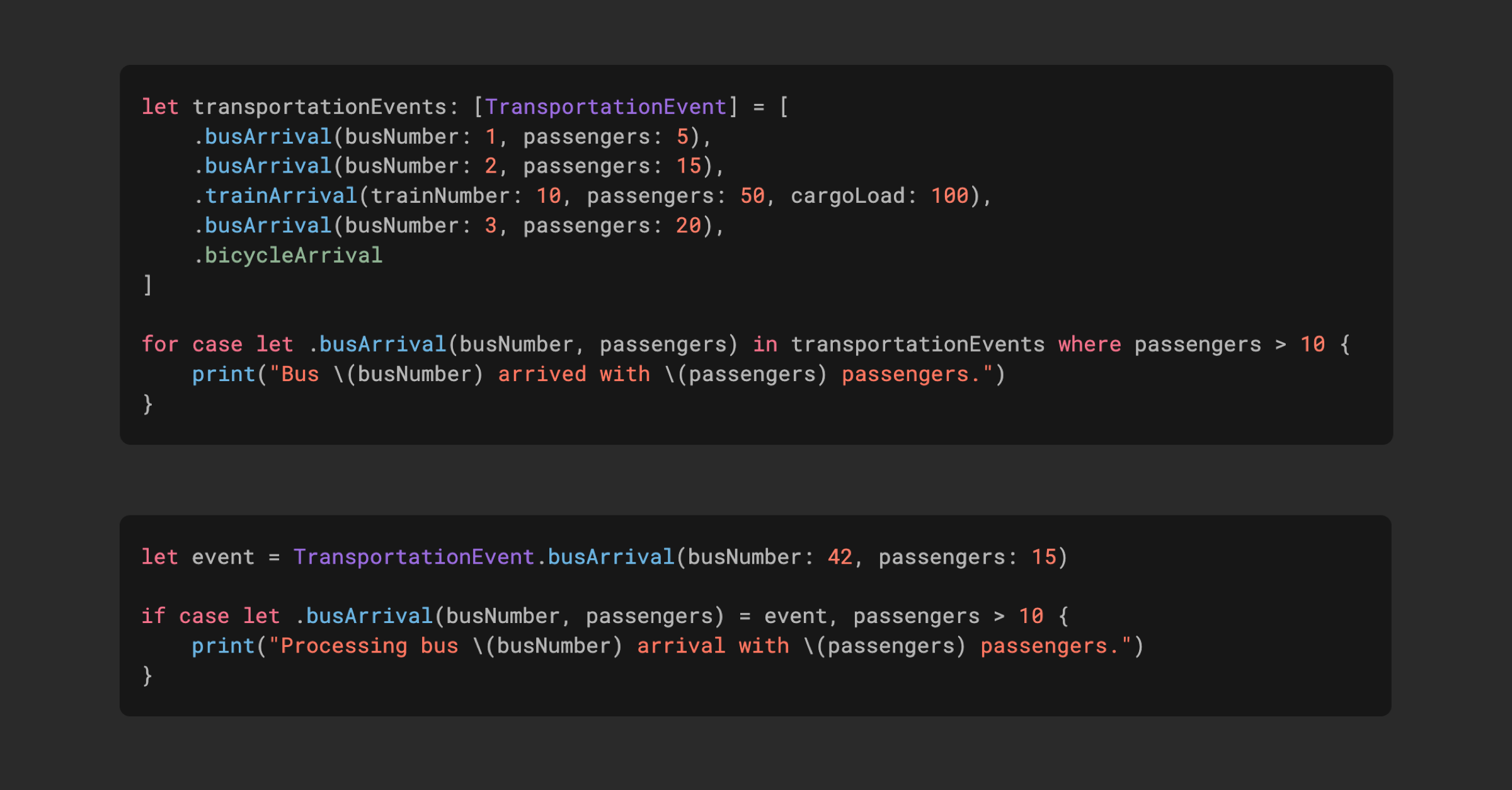 Swift enum pattern matching with extra conditions