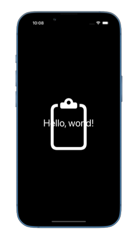 Screenshot showing a clipboard image with Hello, world! text on top of it but not wrapped